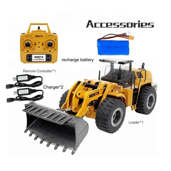RC wheel loader with metal bucket Huina