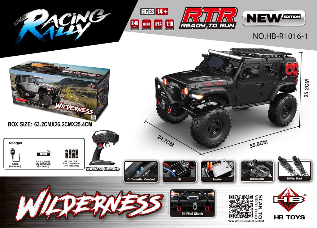 HB R1016 1/10 RC rock crawler with differential lock India