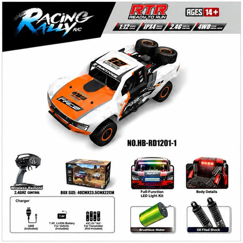 HB RD1201-1 orange RC rally truck 4WD India