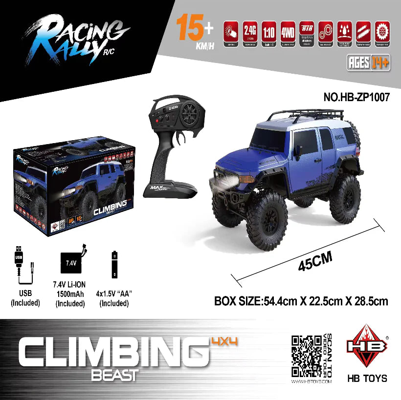 HB ZP1007 blue Toyota FJ RC crawler