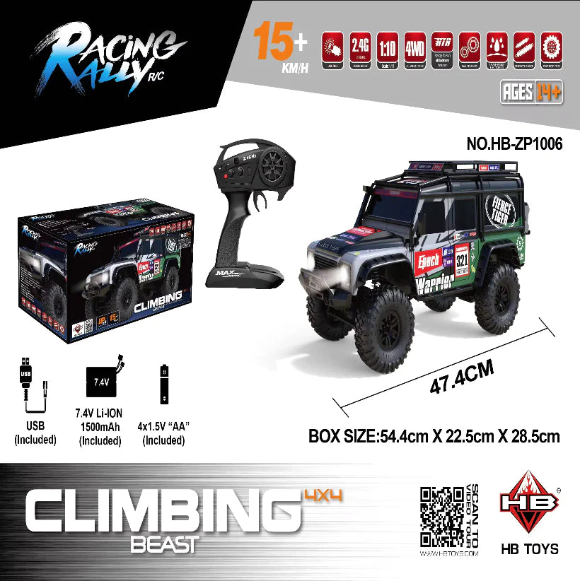 HB ZP1006 Defender RC crawler India