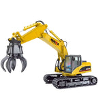 Huina 571HD 1:14 RC Excavator with Metal Claw Grabber – 21CH Construction Vehicle RTR