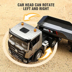 Huina 1318 RC trailer carrying construction vehicle