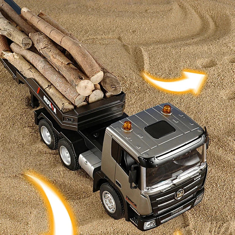 Huina 1318 RC transport truck with LED lights