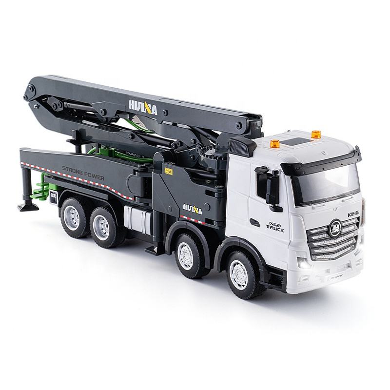 Huina 1381 1:18 Concrete Pump Truck Grey