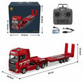 Huina 1501A 770S RC tractor truck with flatbed trailer front view