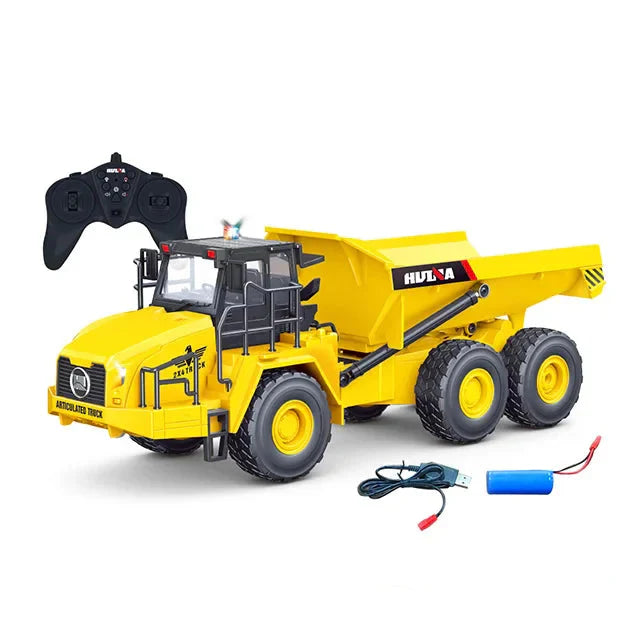 Huina 1553 RC dump truck front view