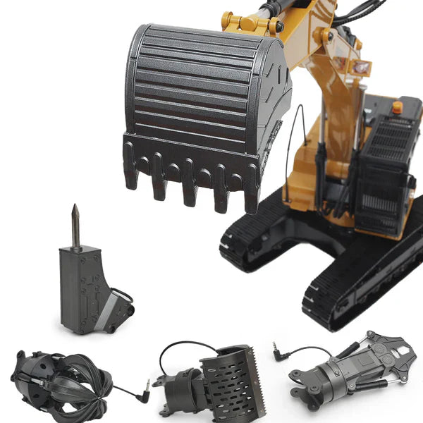 Huina 1580 V5 with rotating timber grab attachment