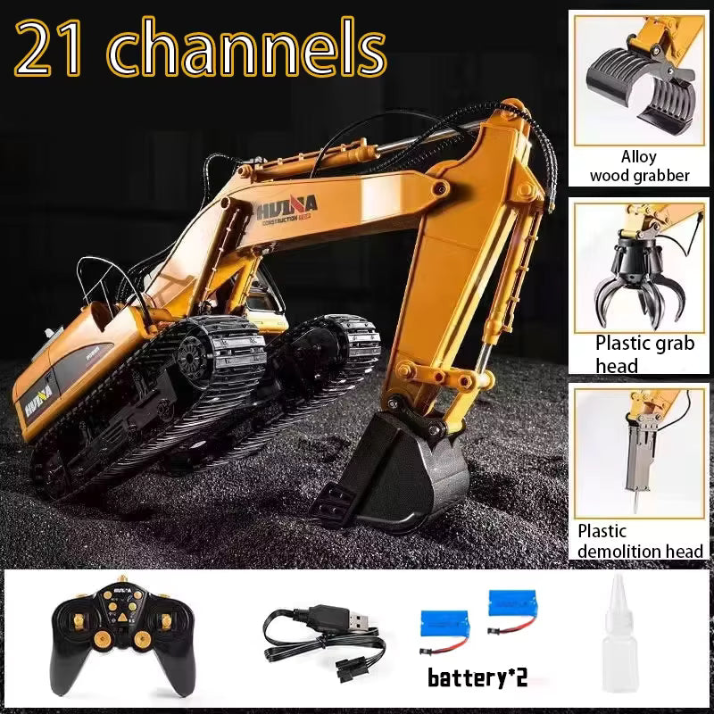 Huina excavator RTR package full box contents
