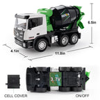 Huina mixer truck with LED lights and sound effects