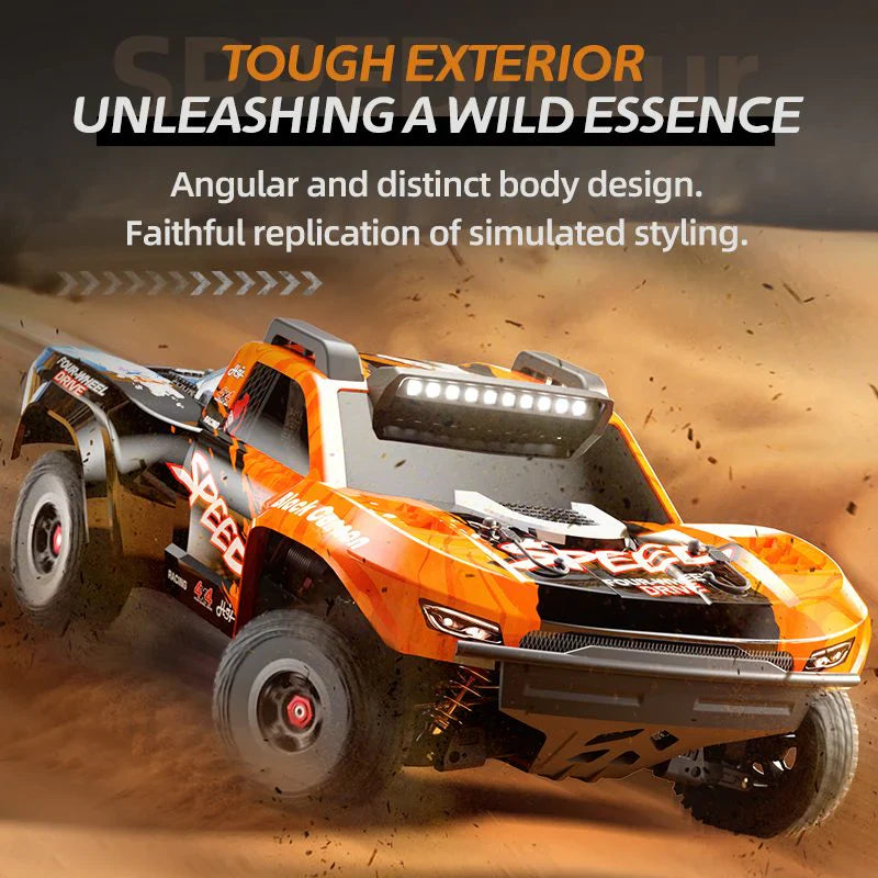 4WD RC monster truck with all-terrain tires