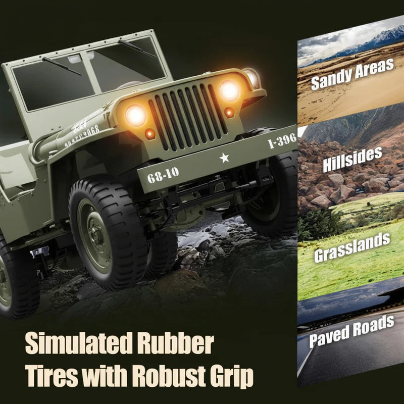 JJRC C8815 1:10 Willys Military 4WD RC Jeep