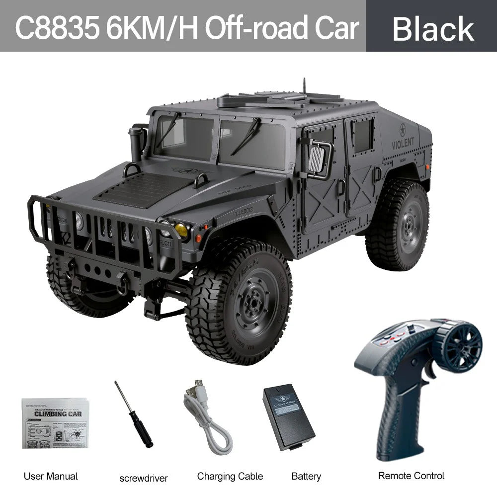 JJRC C8835 RC jeep with LED headlights