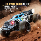 JJRC C8839 1/14 Scale RC Car 4WD - 25KM/H High Speed Remote Control Monster Truck with Strobe Lights RTR