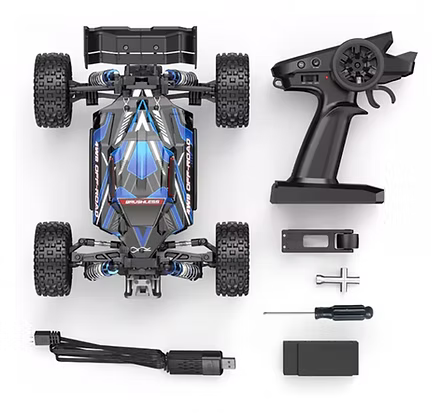 MJX 16207 RC car remote and battery setup 11