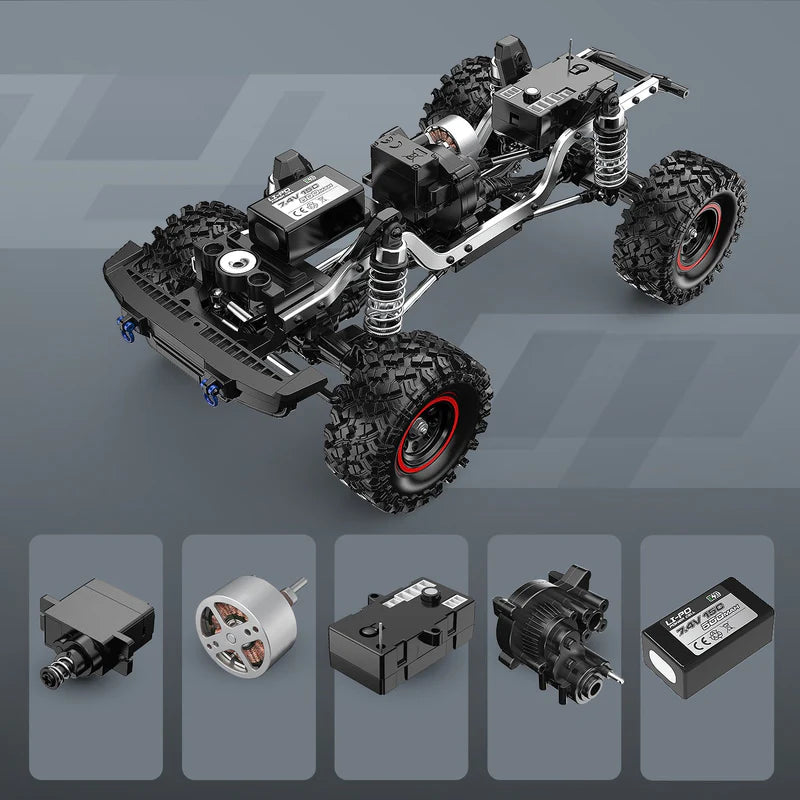 MJX H18P RC crawler front view realistic Bronco body