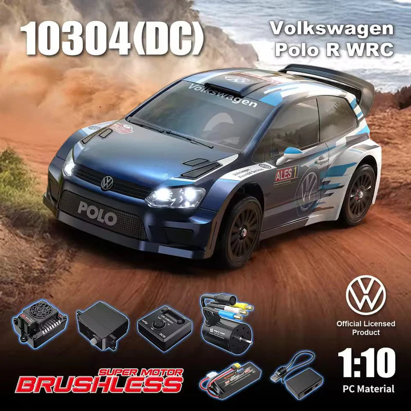 MJX Hyper Go 10304DC 1:10 Volkswagen Polo R WRC Brushless RC Rally Car 70km/h