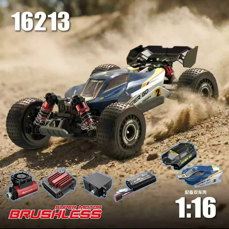 MJX Hyper Go 16213 1/16 4WD Brushless RC Buggy | 45KM/H High-Speed Off-Road Car with Dual Body Shells
