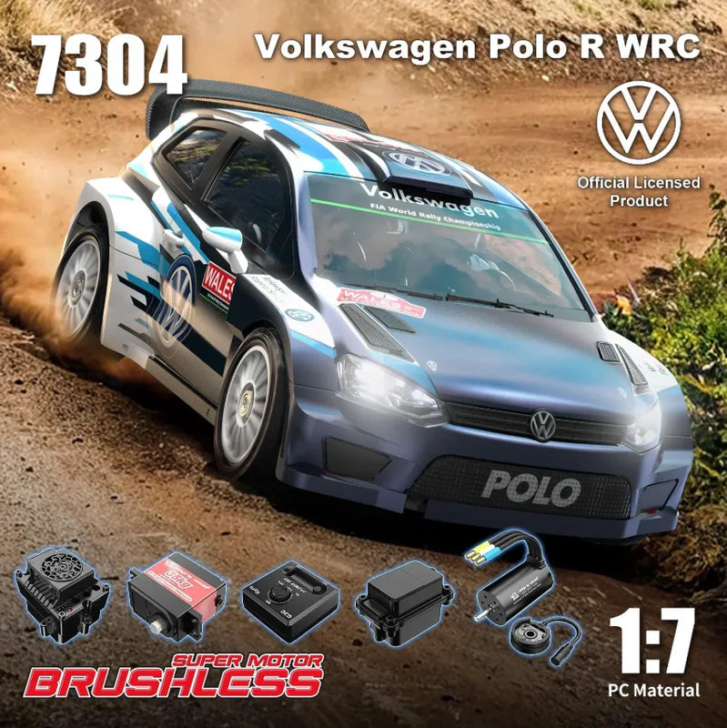 MJX Hyper Go 7304 1:7 Volkswagen Polo R RC Rally Car 4S Brushless 60km/h
