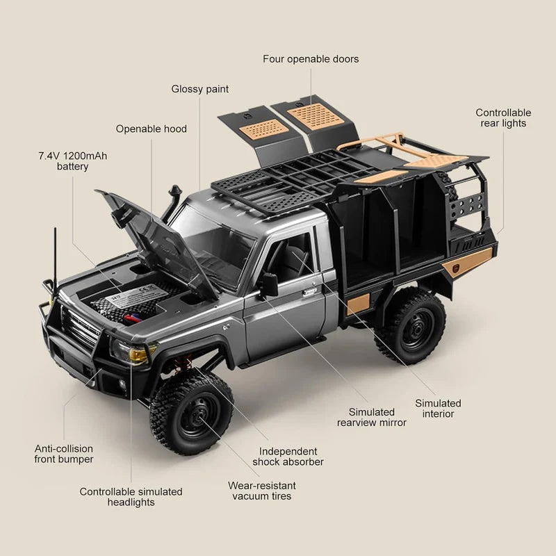 MN82S Land Cruiser pickup RC truck