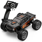 WLtoys 164018 1/16 4WD High-Speed RC Monster Truck | 35KM/H All-Terrain Off-Road Toy Basher with LED Lights Black