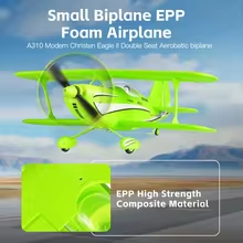 WLtoys A310 brushless RC biplane flying outdoors
