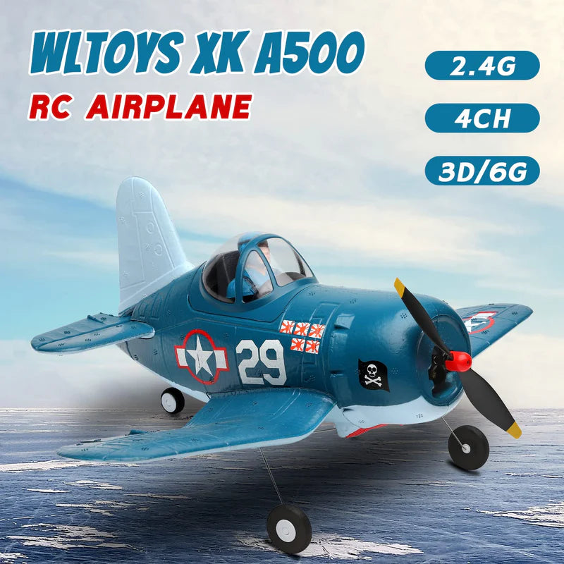WLtoys A500 6CH RC airplane in flight