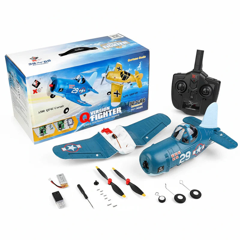 F4U Corsair RC airplane with 6-axis gyroscope