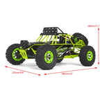 WLTOYS 12427 off road RC car side view outdoor terrain