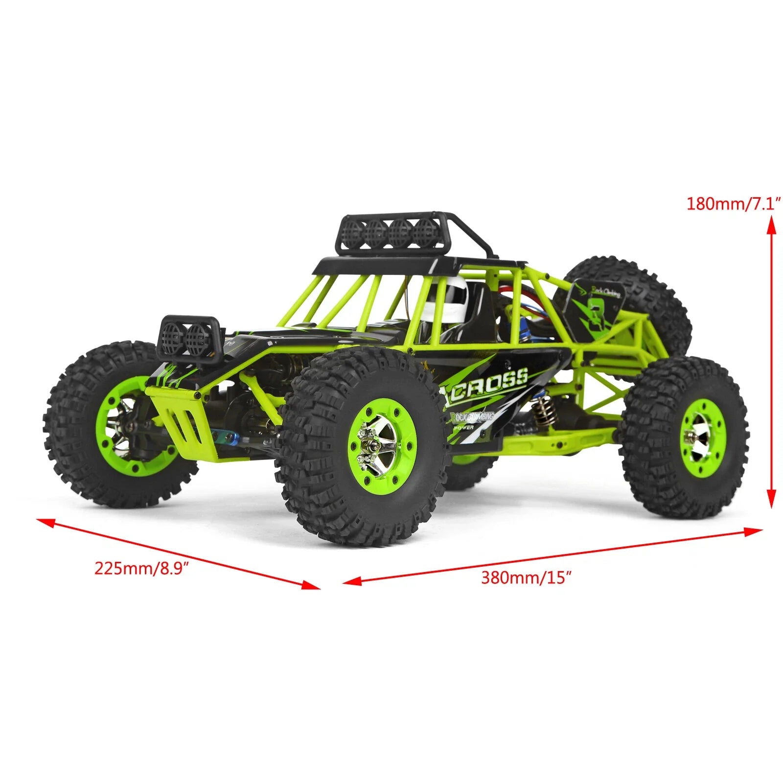 WLTOYS 12427 off road RC car side view outdoor terrain