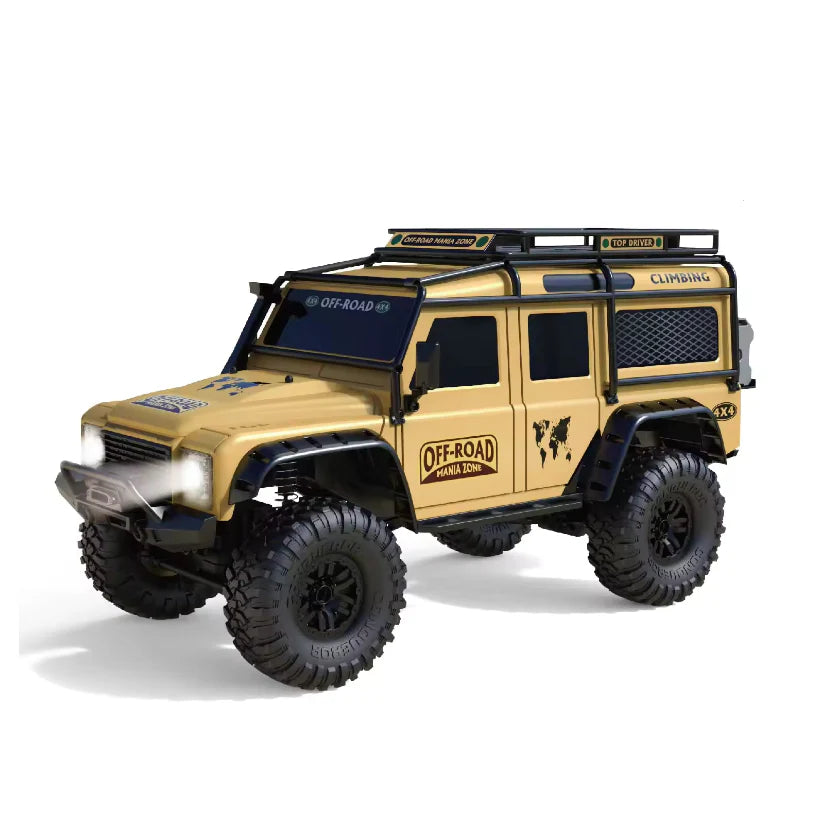 yellow RC rock crawler off road truck